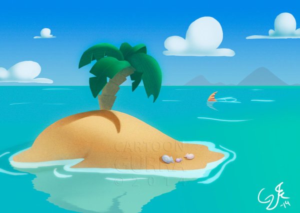 Остров и море для детей