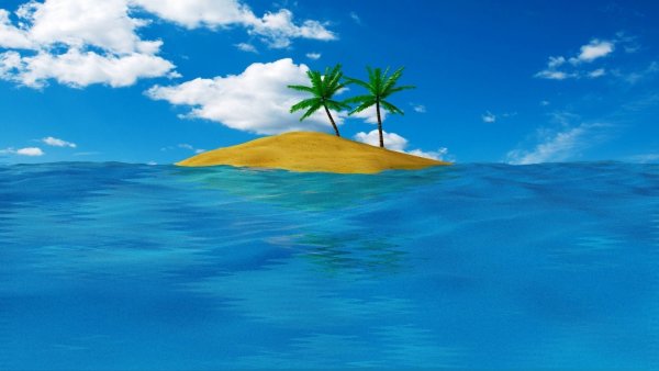 Остров и море для детей