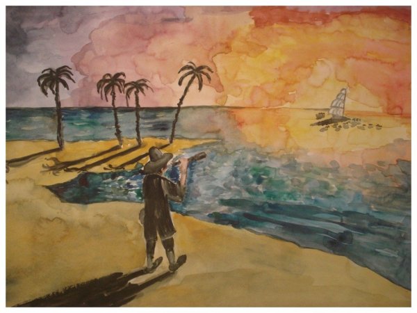 Иллюстрация к Робинзону Крузо 5 класс