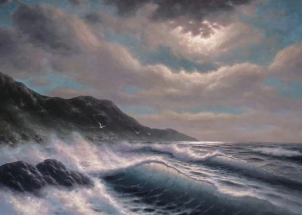 Элегия море Жуковский иллюстрации