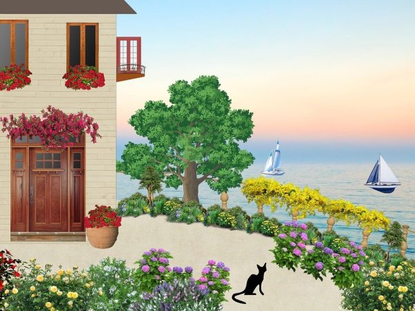 Татьяна Букреева художник Средиземноморский пейзаж