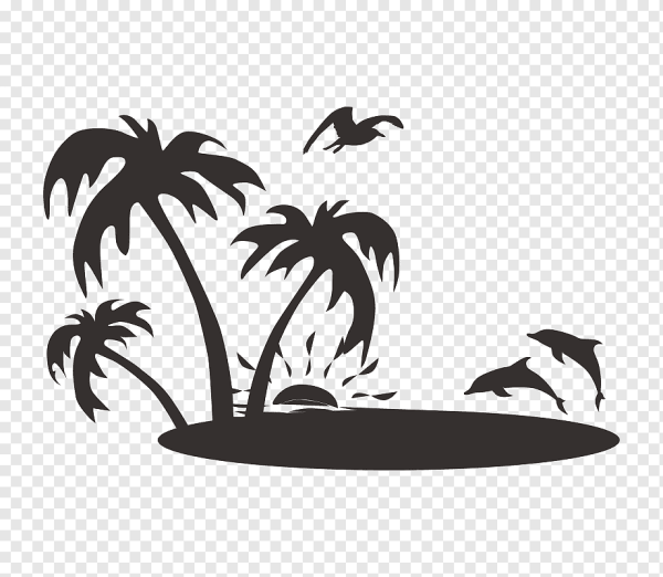 Трафарет пальмы для стен