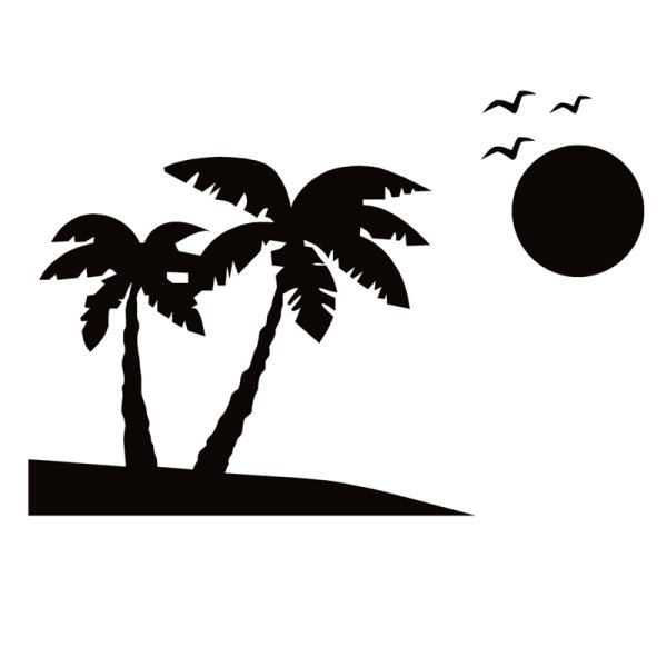 Пальма трафарет