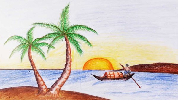 Пляж мультяшный