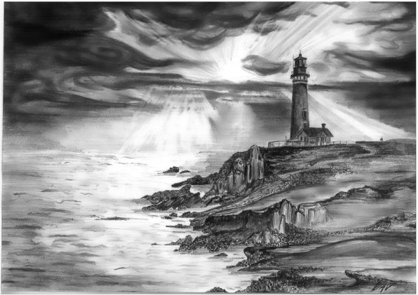 Маяк карандашом