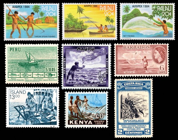 Почтовая марка Сибирь река Лена