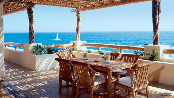 Текирова террасы с видом