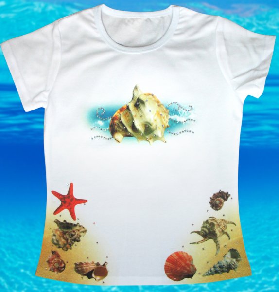 Принт на футболку море