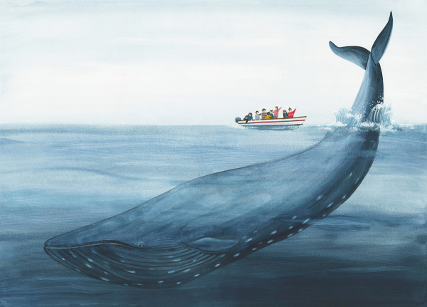 Кит и лодка