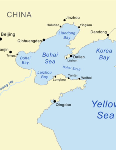 Где жёлтое море на карте