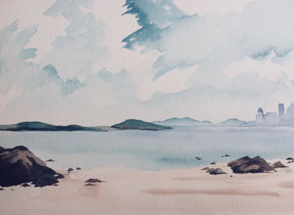 Закат фломастерами