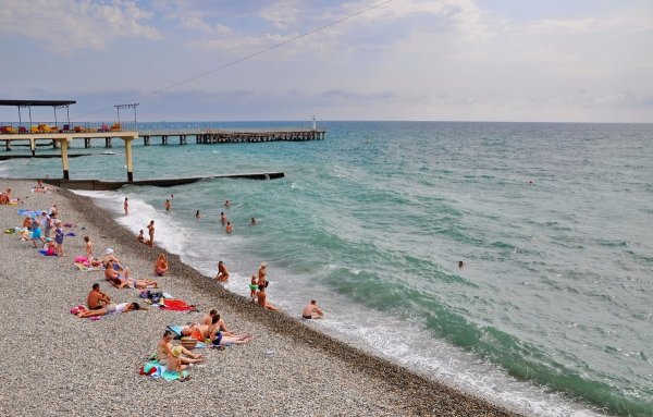 Пляж пансионат Фрегат Адлер