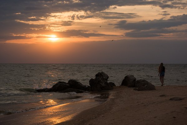 Азовское море Краснодарский край закат