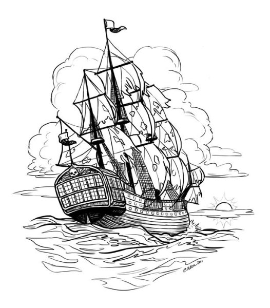 Корабль для выжигания