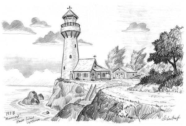 Морской пейзаж эскиз