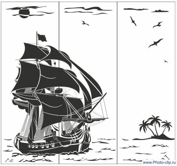 Трафареты кораблей для выжигания