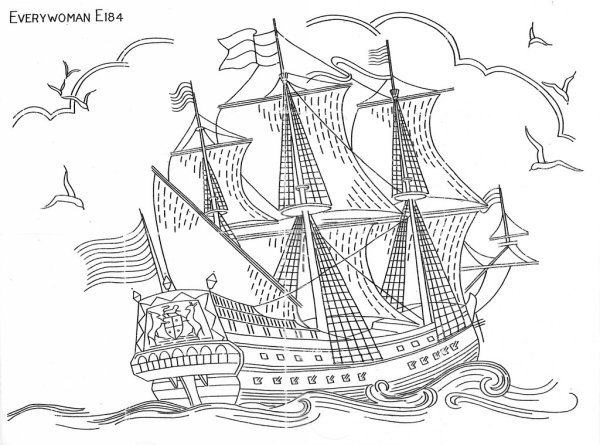 Эскизы кораблей для выжигания