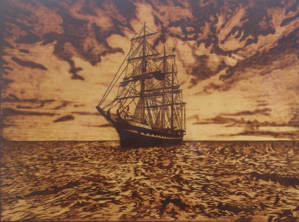 Парусник Выжигание