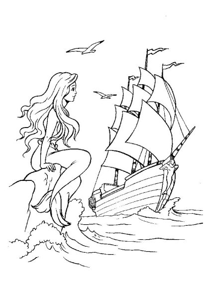 Русалочка Ганс христиан Андерсен рисунок для детей
