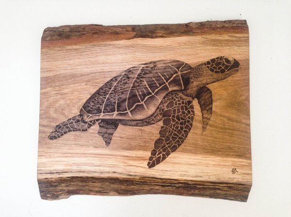 Выжигание по дереву море