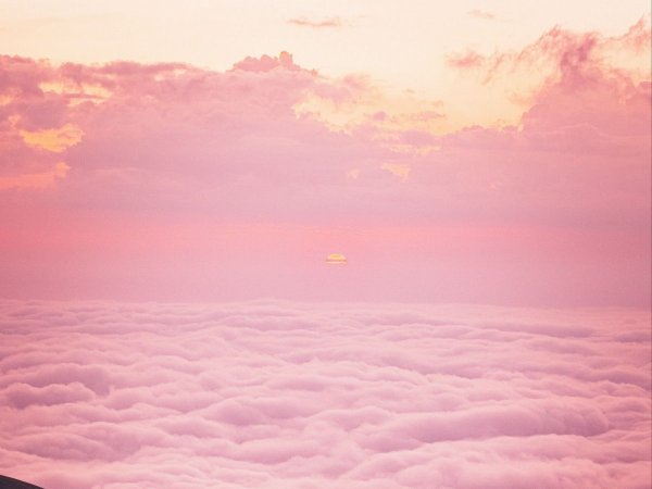 Нежно розовый закат