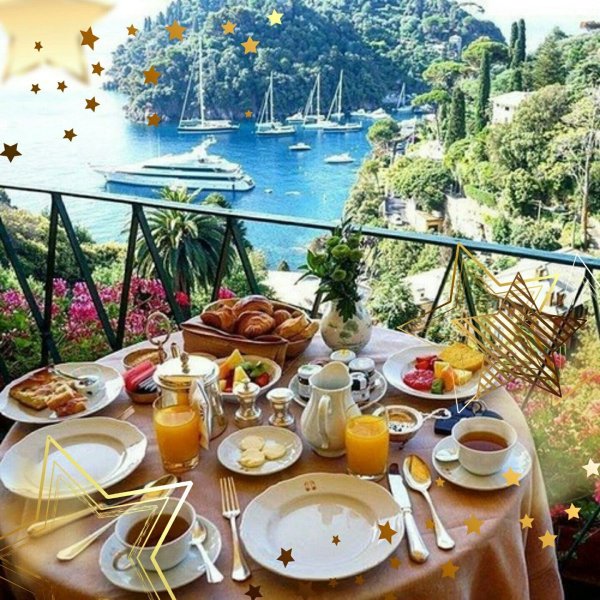 Италия Позитано вид с террасы на море