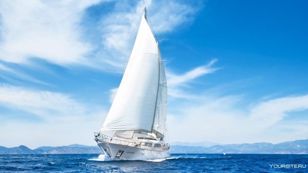 Открытка яхта