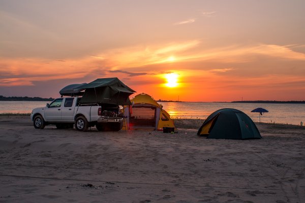 Палаточный лагерь на Азовском море Крым