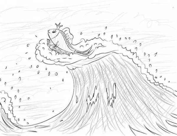 Иллюстрации к сказке о рыбаке и рыбке Золотая рыбка