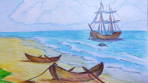 Закат карандашом легкий