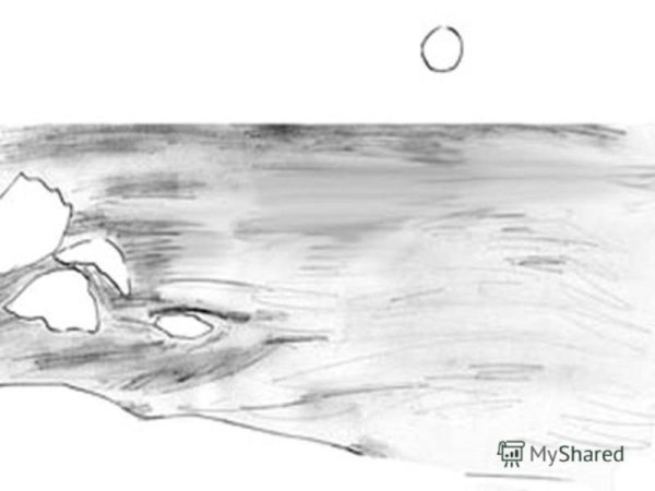 Море рисунок карандашом для детей