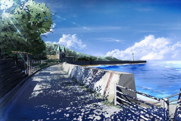 Аниме фон море