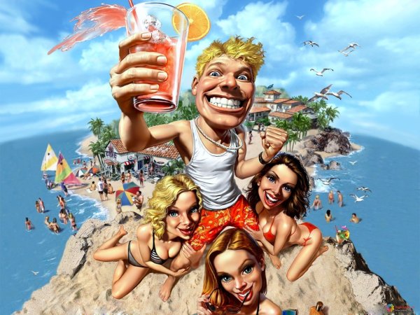 Девушка прыгает в воду