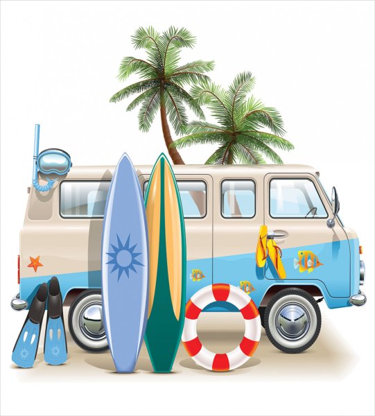 Машина путешествие вектор