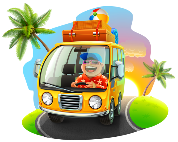 Автобус путешествий на прозрачном фоне