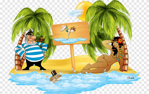 Отдыхающие на пляже рисунок