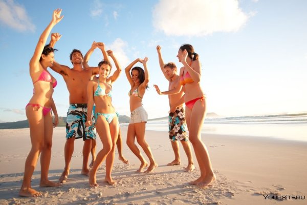 Лето пляж люди