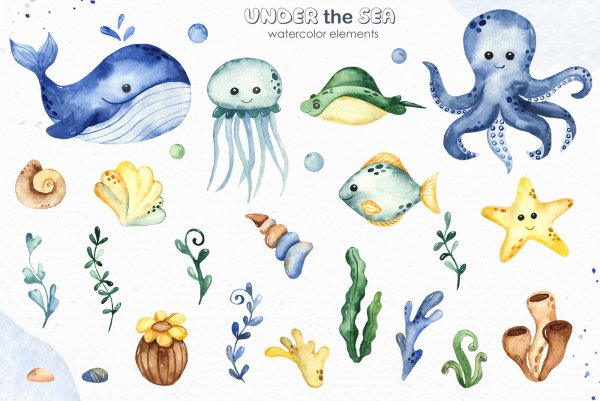 Рисунки на конкурс морские животные