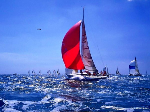 Парусник в океане