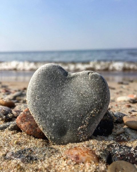 Сердечки море пляж