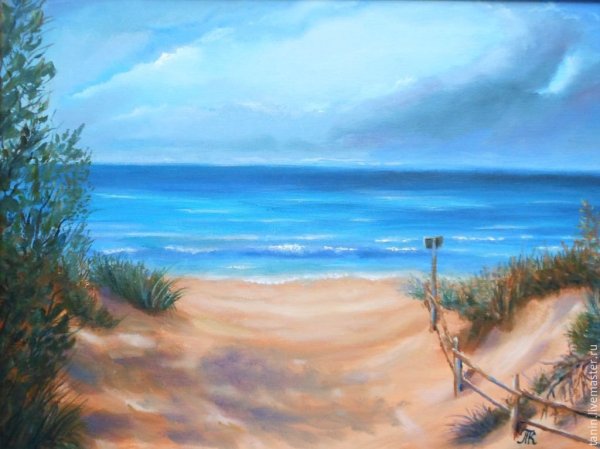 Песчаный пляж живопись