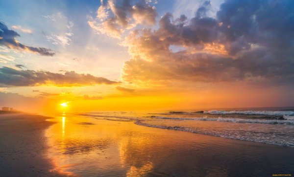 Закат на море