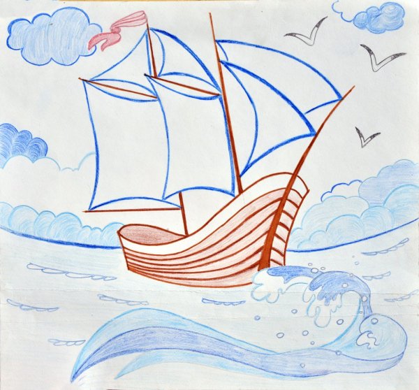 Корабль на волнах