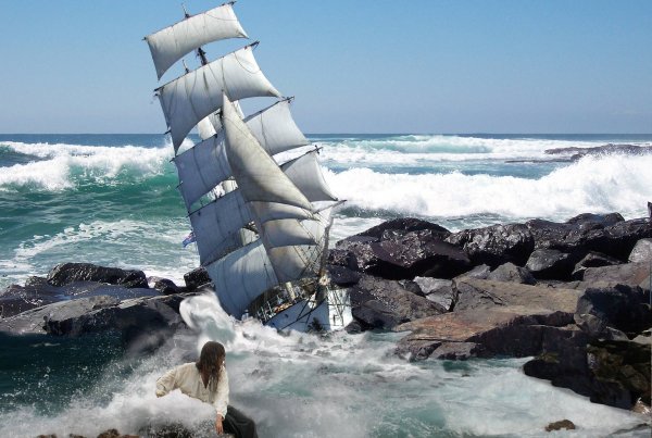 Парусник в Штормовом море