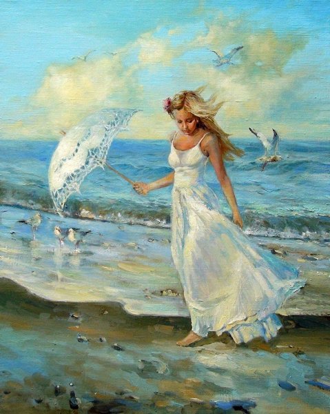 Девушка на закате