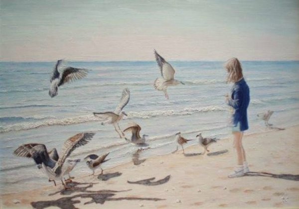 Девушка с чайками