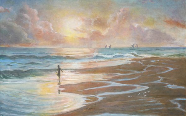 Живопись люди и море