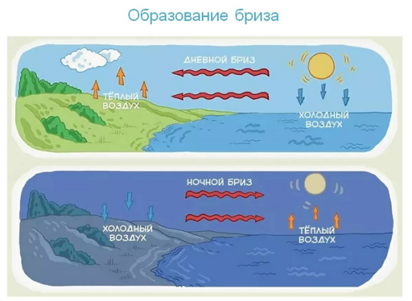 Схема дневного бриза