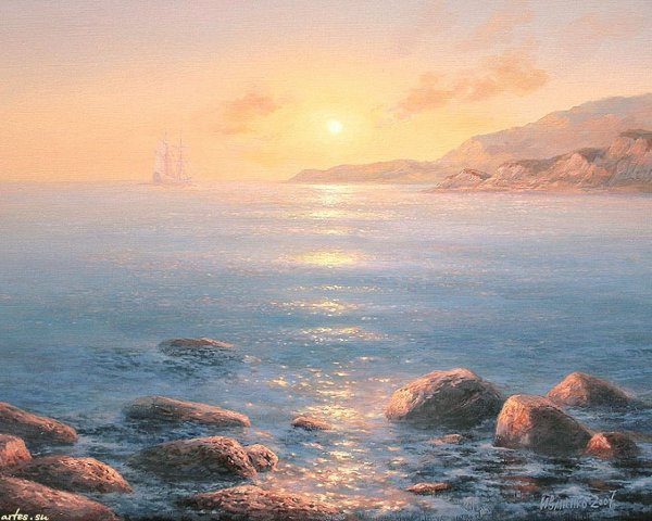 Виктор Лузик морской пейзаж
