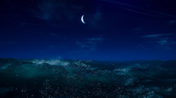 Ночь в море